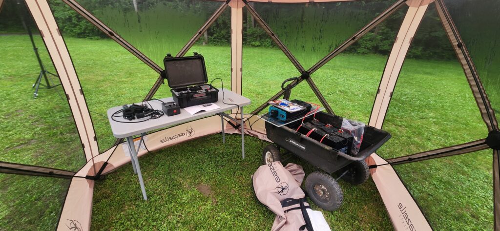 K4EQM ham radio Field Day portable station with Yaesu FT-891
